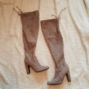 Faux Suede Over-the-Knee Boot